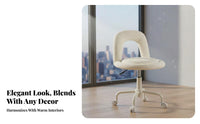 Luxuriously Soft Vanity Chair Cream Design Luxuriously Soft U-Back Chair Soft