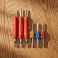6 Pieces Tire  Core Removal Tool Metal Tire  Core Remover Slotted for Mechanics, Home Mechanics, Garage, Workshop, Roadside Emergency