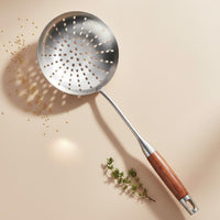Perforated Skimmer Ladle Hanging Hole Stainless Steel Skimmer Large Slotted Spoon