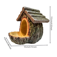 Hanging Bird Feeder Rustic Bird Feeder with Roof Portable for Yard, Patio