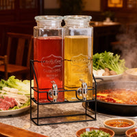 Glass Beverage Dispenser with Spigot for Commercial Use