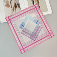 29cm Cotton Jacquard Handkerchief Set of 9