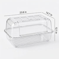 Hamster Habitat Villa and Enclosure Starter Kit, Clear Luxury Hamster Cage, Modern Style Interactive Transparent Detachable Pet Housing