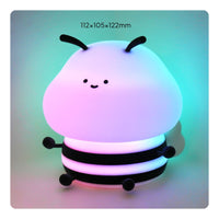 Cartoon Bee Night Light Dimmable Indoor Lighting Auto-Deactivate Timer