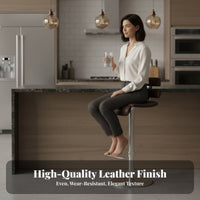 Upholstered Highrear Stool Adjustable Height Upholstered Pedestal Bar Stool