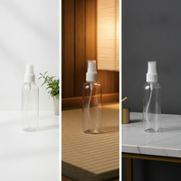 Clear Plastic Spray Bottles for Travel and Cosmetics, Refillable Fine Mist Atomizer