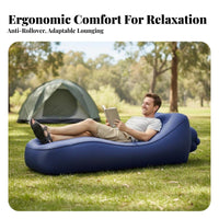 Wind-Inflated Lounger Lightweight Wind-Catcher Couch Tear-Resistant for Camping