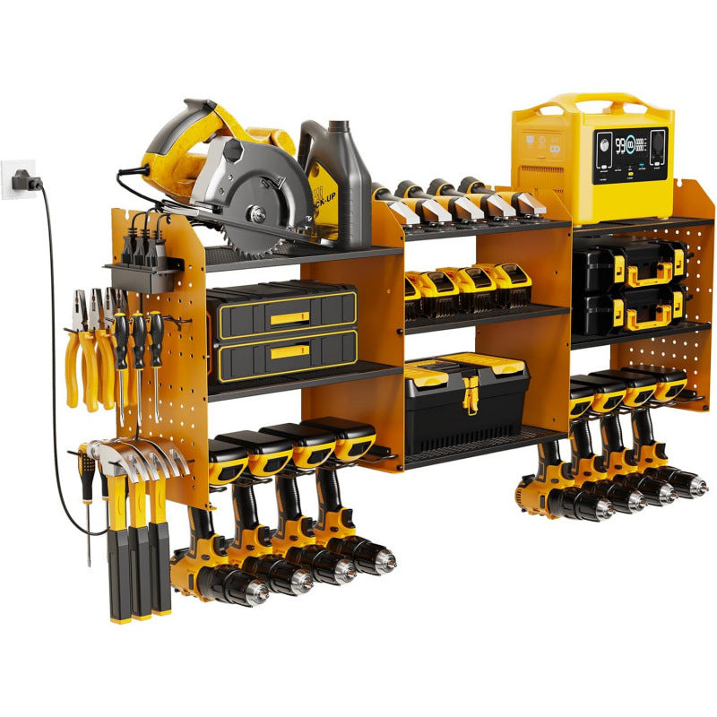 45.5-Inch Wall-Mounted 3-Tier Tool Storage Rack for Power Tools