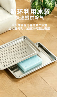 Summer Pet Stainless Steel Cooling Mat with Ice Pack for Cats and Dogs