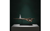 Zen Sculpture with Base Calm Monk Figurine Feng Shui for Entryway, Minimalists