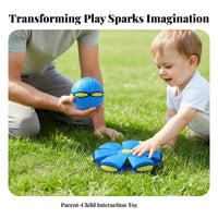Double-Form Change Transforming Flying Saucer Ball Interactive Fun Flying Saucer Ball Long-Lasting for Children, Parents, Park, Backyard