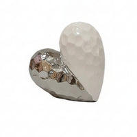Heart Ornament with Faceted Surface Romantic Centerpiece Stylish for Shelves