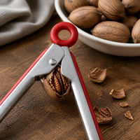 Peanut Sheller Tool with Red Handle, Manual Nut Cracker for Seeds and Nuts
