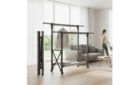 Wheeled Clothes Drying Rack with Wheels Rolling Clothes Drying Rack Space-Saving Freestanding for Balcony, Apartment