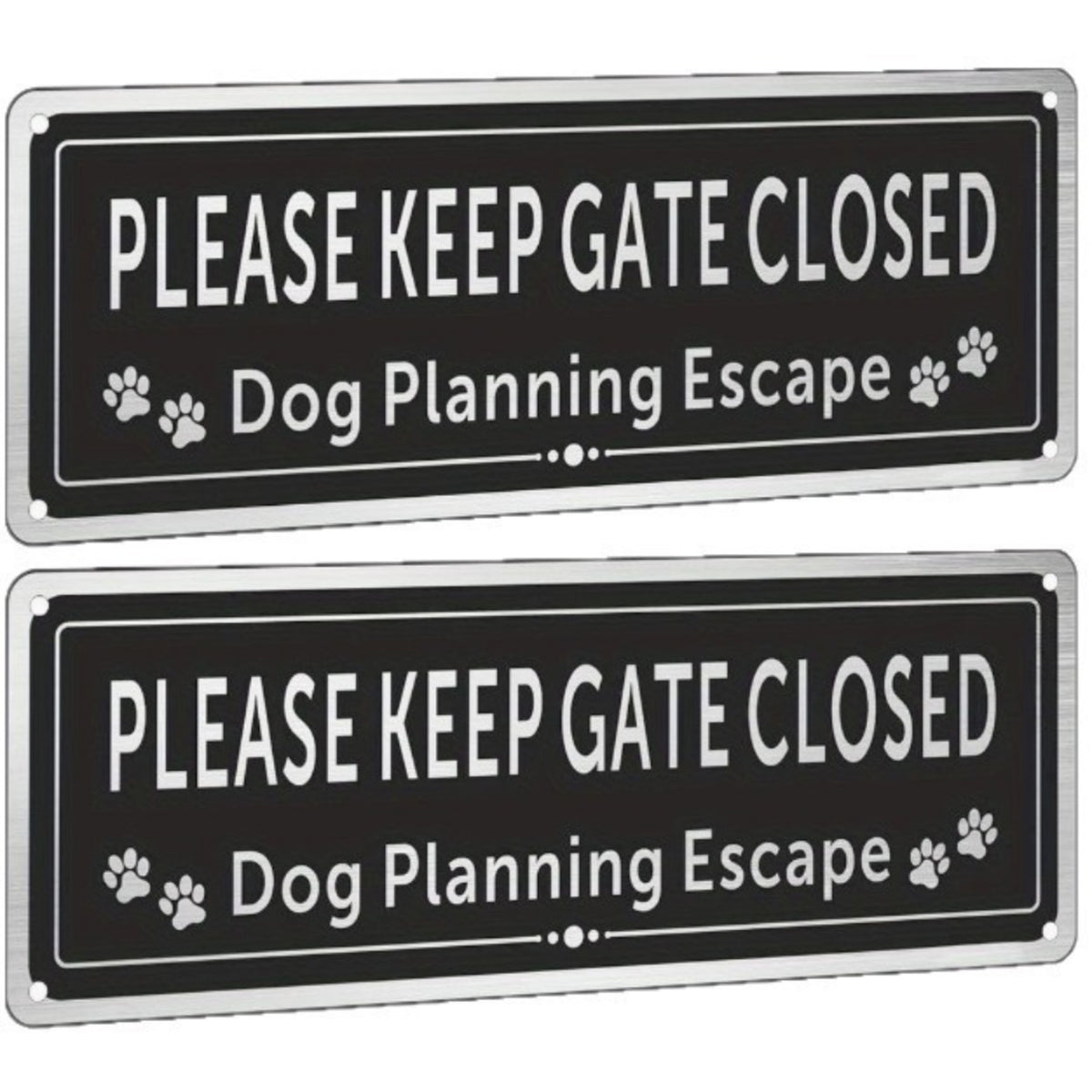 2 Pieces Please Keep Gate Closed Sign Rectangular for Kennels