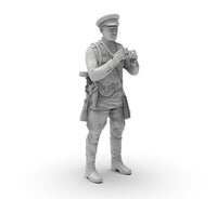 1/72二战俄军士兵1/64白模1/35小摆件微缩素体微型兵人3D打印模型