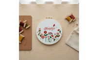 Dimensional Floral Needlecraft Set European Type Floral Embroidery Starter Kit Non-Fading Thread Pattern Hand Sewing Kit for Beginners