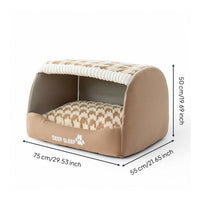 Cave Bed with Blanket Covered Burrow Bed Cushioned for Bedroom