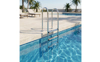 Stainless Steel Swimming Pool Ladder Easy Install Pool Ladder with Handrails Stable Wide for Backyard