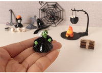 Halloween Ghost Pumpkin Skull Witch Spider Flame Hanging Pot Holiday Decoration