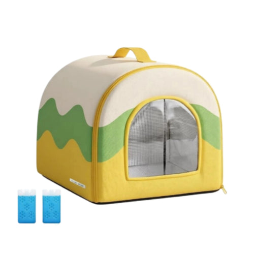 Cooling Pet House Compact Pet House with Mesh Door Breathable for Indoor