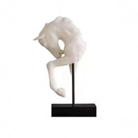 Horse Head Sculpture Rectangular Base Equine Accent Statue Stylized Design