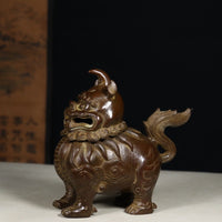 纯铜甪端香炉瑞兽熏香炉家用室内铜工艺品香道檀香茶创意家居装饰