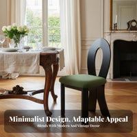 Mermaid Backrest Chair French Retro & Design Dining Seat Fully Assembled Artistic Design for Homeowners, Adults, Kitchen, Home