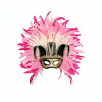 Feathered Feather Masquerade Mask Vintage Venetian Half Mask Retro Design Masquerade Headpiece Dramatic for Carnival, Halloween