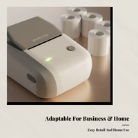Food Label Printer, Thermal Sticker, Date Barcode, Transparent, Handheld, Smart Home & Business