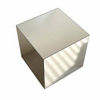 Minimalist Design Mirrored Cube Table Mirror Finish Mirrored Display Furniture Photography Prop Nightstand Modern aesthetic for Photographers, Interior Designers, Photo Studio, Living Room, Small Spaces, Entryway