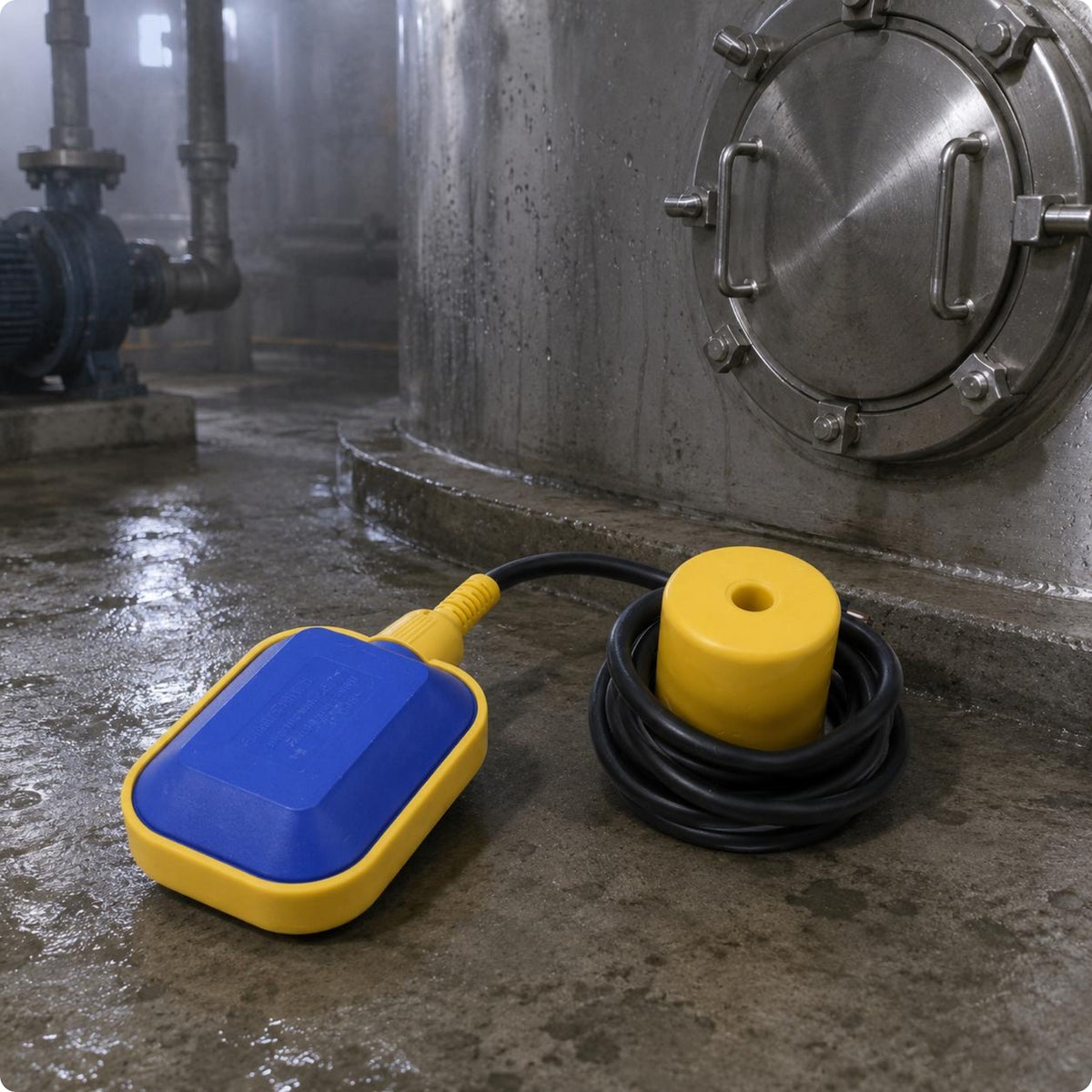 Floating Ball Switch 4A Rated Liquid Level Switch Blue and Yellow
