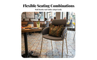 Two-Person Banquette and Table Set Instagramdesign Cafe Seating Minimalist Design Space-Saving for Dessert Shop Owners, Families