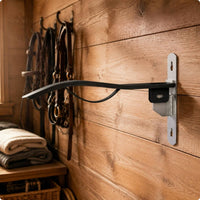 Wall-Mounted Saddle Rack Black Foldable Saddle Rack Easy to Install Stable Storage
