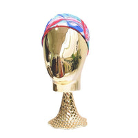 Gold Electroplated Head Model Display Stand for Headwear and Wigs