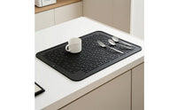 Dish Drying Mat Quick-drying Fast-draining Foldable with Hanging Hole Easy to Clean Dishwasher-safe Soft Bpa-free Silicone Self-draining Raised Ridges Eco-friendly Suitable for Kitchen Countertop Home Storage