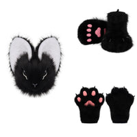 Hare Fursuit Furry Surface Bunny Costume with Paws Soft Bunny Costume Set for Cosplayers, Entertainers, Conventions, Photoshoots