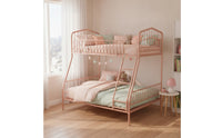 Metal Bunk Bed Frame Space-Saving Bunk Bed Slatted Furniture Sturdy for Children, Teens, Toddlers, Shared Room