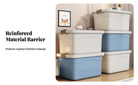 Wheeled Storage container with Lid Large Capacity Wheeled Latch Box Lidded long-premiering for Students, homeowners