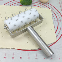 不锈钢披萨打孔器 饼干轮针披萨轮披萨滚针 面团扎孔器面包滚针