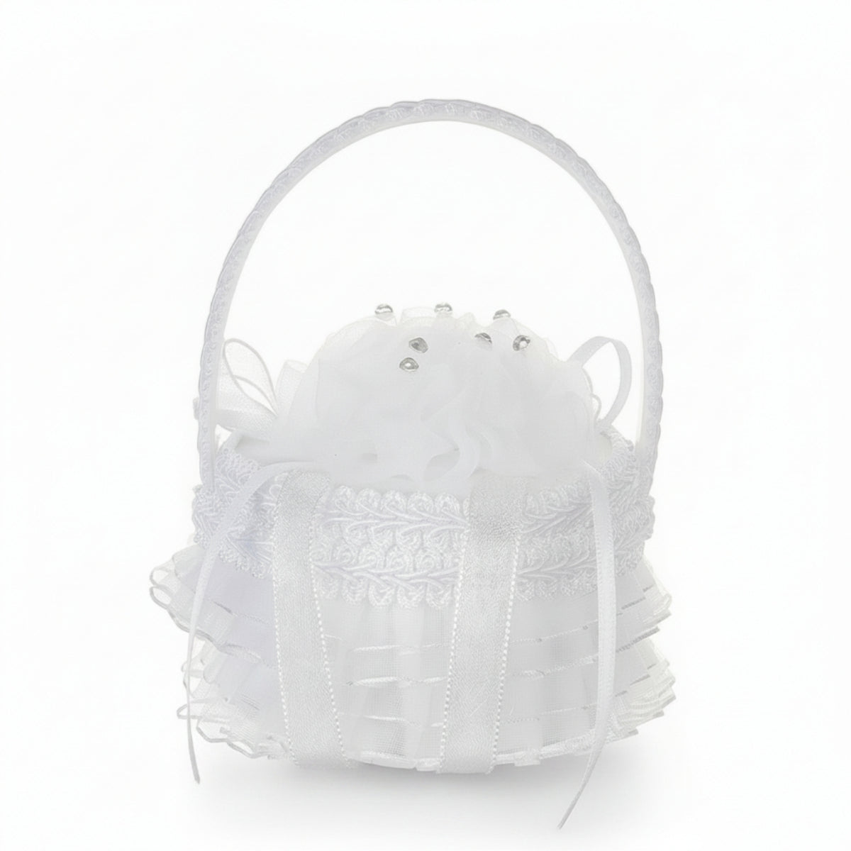 Wedding Band Box Decorative Band Box with Handle Round for Engagement Proposal