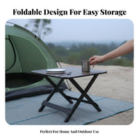 Square Fold-in-Half Utility Table Foldable Design Portable Furniture for Campers