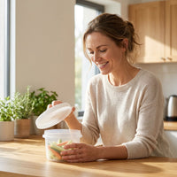 Food Grade PP Transparent Food Storage Containers with Lids, Airtight and Moisture-Proof, for Kitchen Refrigerator Freezer Organization