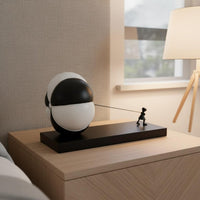 Child Pulling Balloon Statue Whimsical for TV Stand, Model Home
