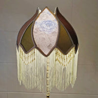Velvet Tassel Lamp Shade French Vintage Home Decor Elegant for Living Room