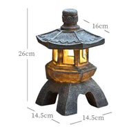 Solar Pagoda Lantern Automatic Lighting Zen Garden Lamp Energy Efficient