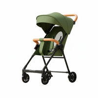 Lightweight Travel Pushchair Adjustable Foldable Airplane Pushchair 360° Rotating Wheels Portable Infant Cart for Infants, Outdoor