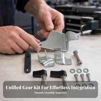 Outboard Motor Control Linkage Kit Front Control Gear Linkage Kit Silver-Toned Finish Spring-Loaded Mounting Hardware