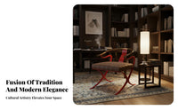 Modern Chinese Design Armchair Light Luxury Design Upholstered Armchair with Wood Frame Designer Piece for Adults, Study
