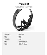 跨境铸铁工艺术品家居桌面摆件圈内阅读书雕像办公抽象纪念送礼物